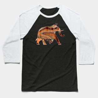 Colorful Elephant With An Ornate Illustration Baseball T-Shirt